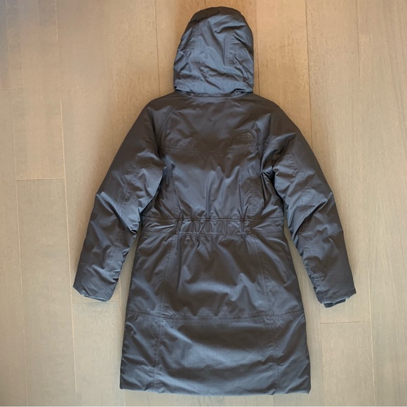 North Face Grey Winter Arctic Parka Jacket with Faux Fur Trim - Picture 12 of 16